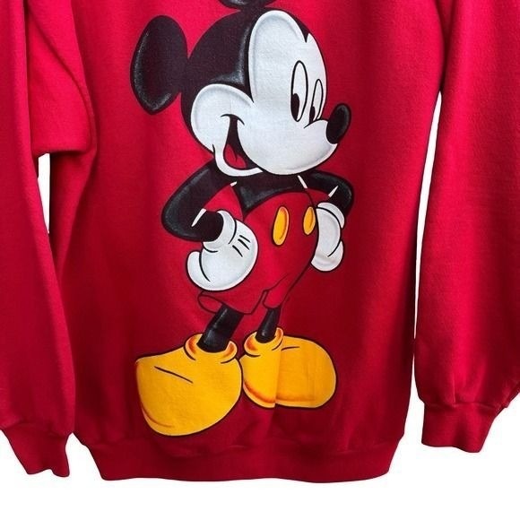 Mickey Unlimited Jerry Leigh Mickey Mouse Vintage 90s Graphic Sweatshirt Red L