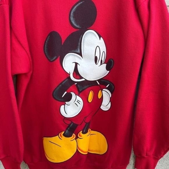 Mickey Unlimited Jerry Leigh Mickey Mouse Vintage 90s Graphic Sweatshirt Red L