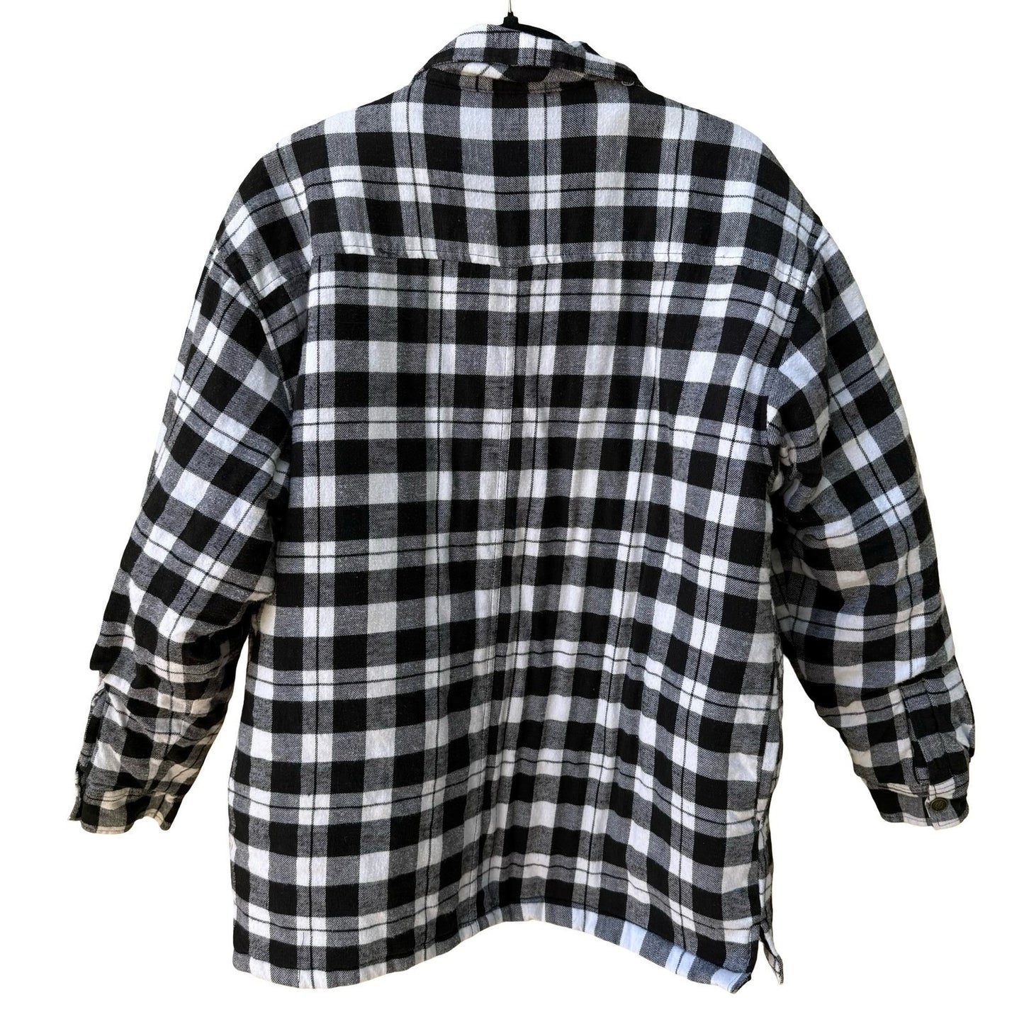 Dickies Mens Workwear Gorpcore Quilted Plaid Flannel Shirt Zip Jacket Shacket M