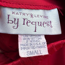 Switch Kathy Levine By Request Vintage 70s Red Mock Neck Blouse Uneven Hem Back Zip S 2 image