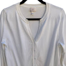 Switch Hot in Hollywood Womens White Button Front Cardigan Sweater Split Neck Medium 3 image