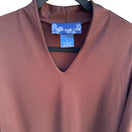 Switch Susan Graver Style Womens Brown V-Neck 3/4 Sleeve Stretch A-Line Dress Medium 3 image