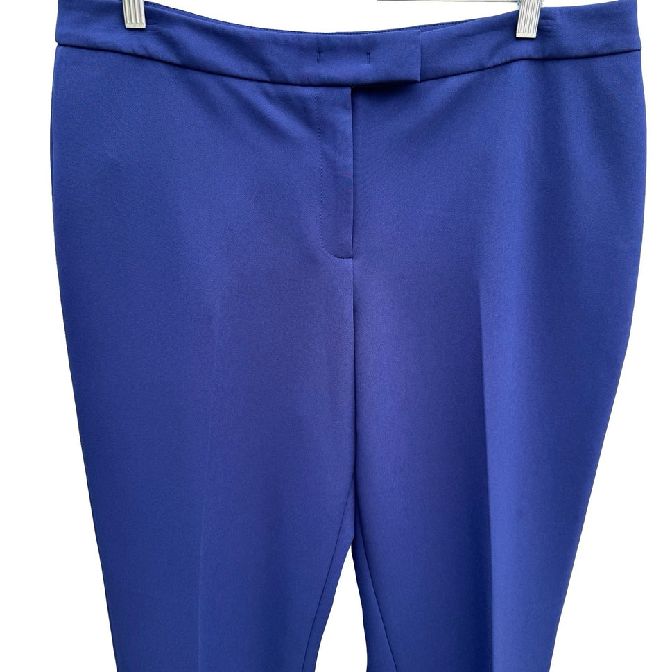 Anne Klein Royal Blue Tapered Dress Pants Womens Size 16 Business Professional