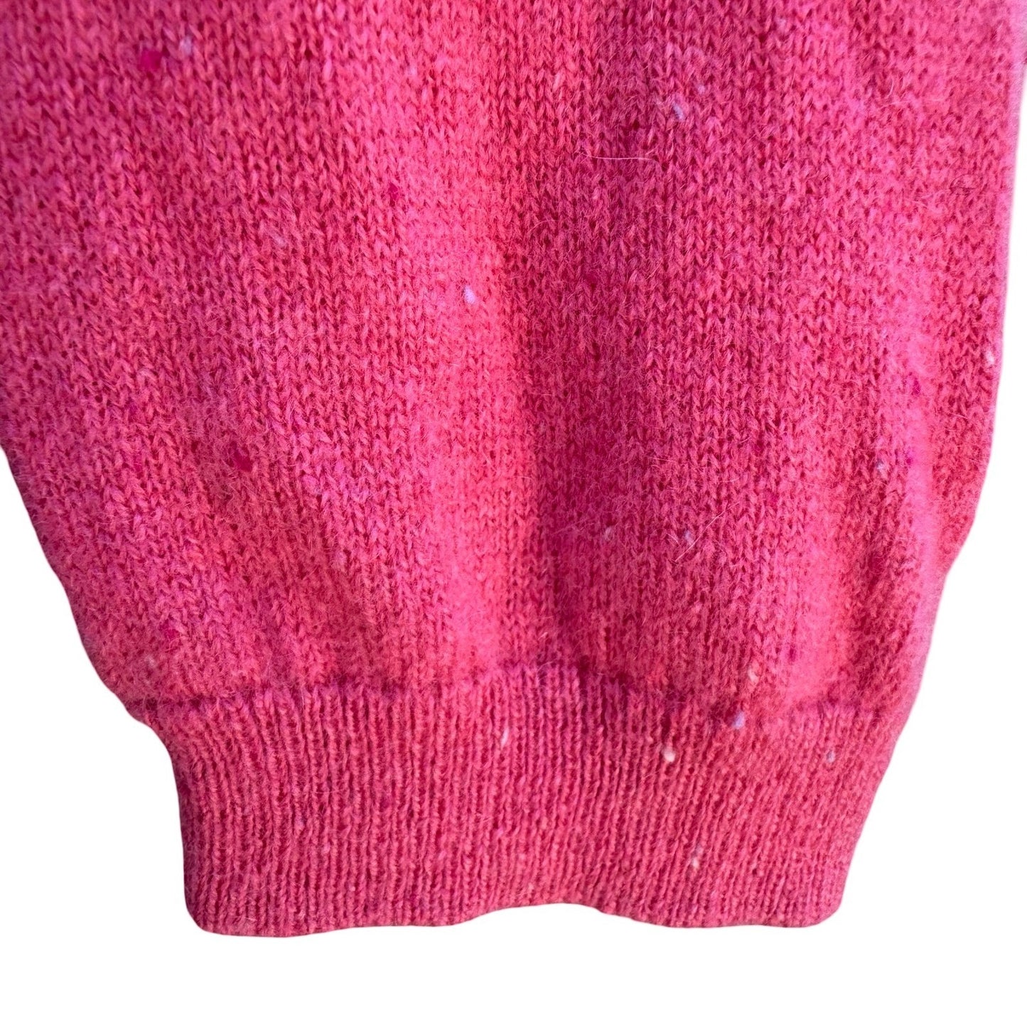 Talbots Pure Cashmere Crewneck Knit Sweater Hot Pink MP Long Sleeve Quiet Luxury