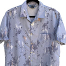 Switch Triumph California Vintage 60s 70s Blue Abstract Brushstroke Camp Shirt Mens L 3 image