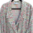 Switch Bedford Fair Vintage Floral Blazer Jacket Pink Yellow Green Size 16 Made in USA 3 image