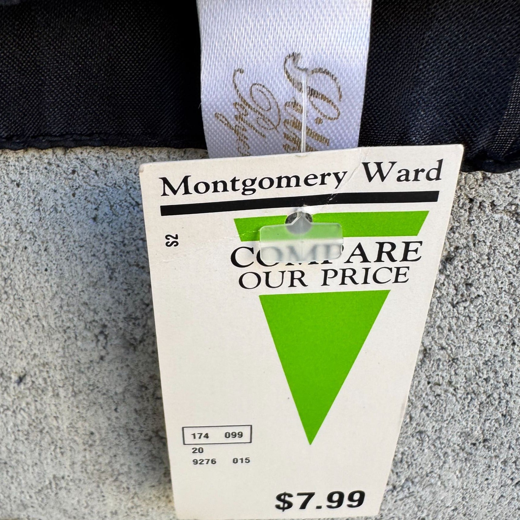 Vintage Floral Black Multicolor Scarf Wrap Square Lightweight Montgomery Ward