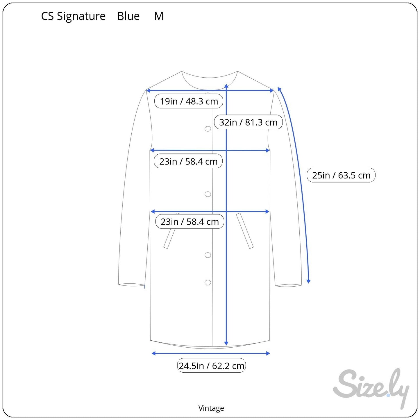 CS Signature Vintage Womens Navy Tan Hooded Jacket Coat Windbreaker Zip Pockets M