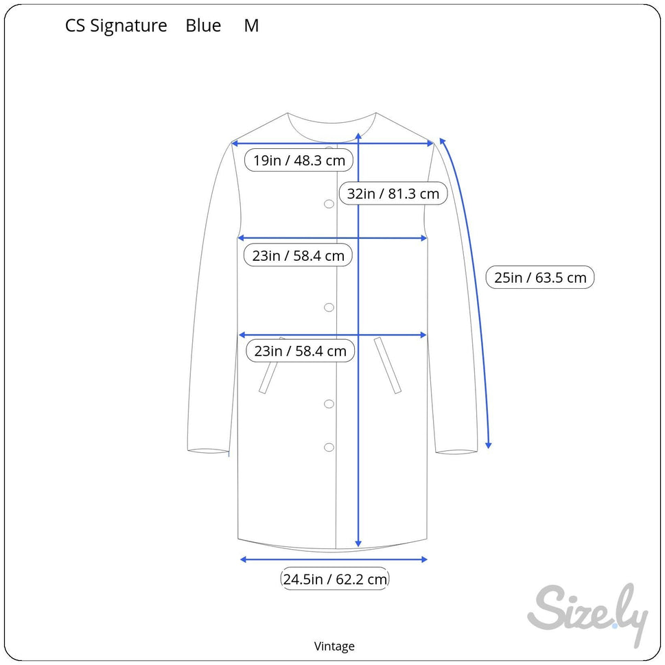 CS Signature Vintage Womens Navy Tan Hooded Jacket Coat Windbreaker Zip Pockets M