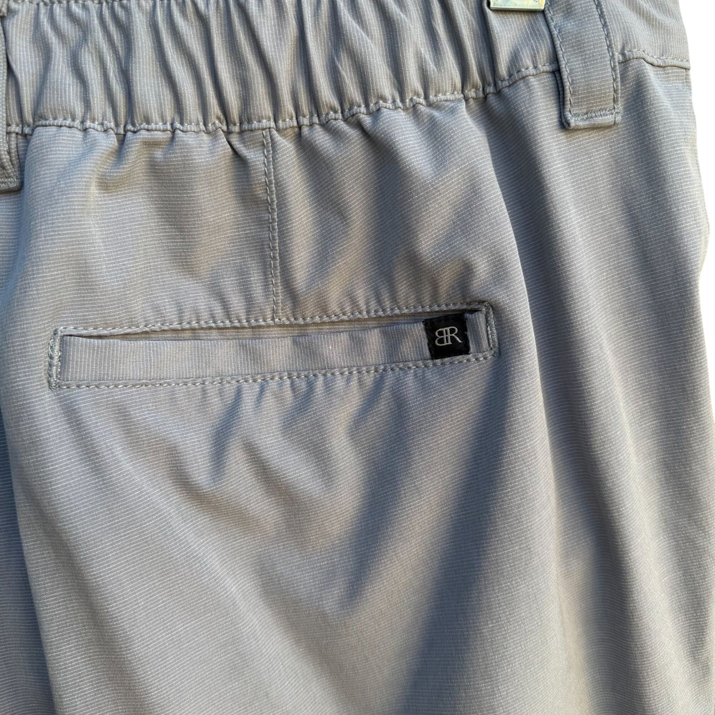 Banana Republic Mens Gray Stretch Relaxed Fit Lightweight Elastic Waist Short 38