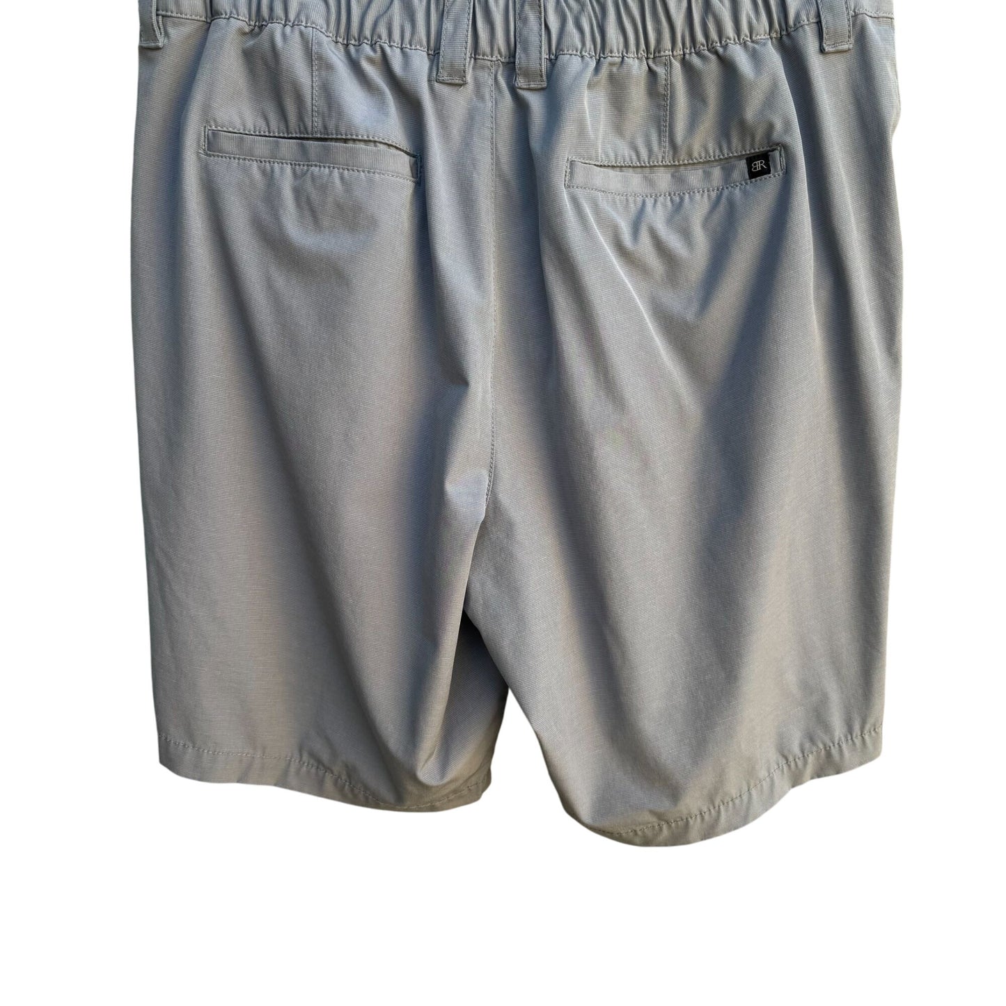 Banana Republic Mens Gray Stretch Relaxed Fit Lightweight Elastic Waist Short 38