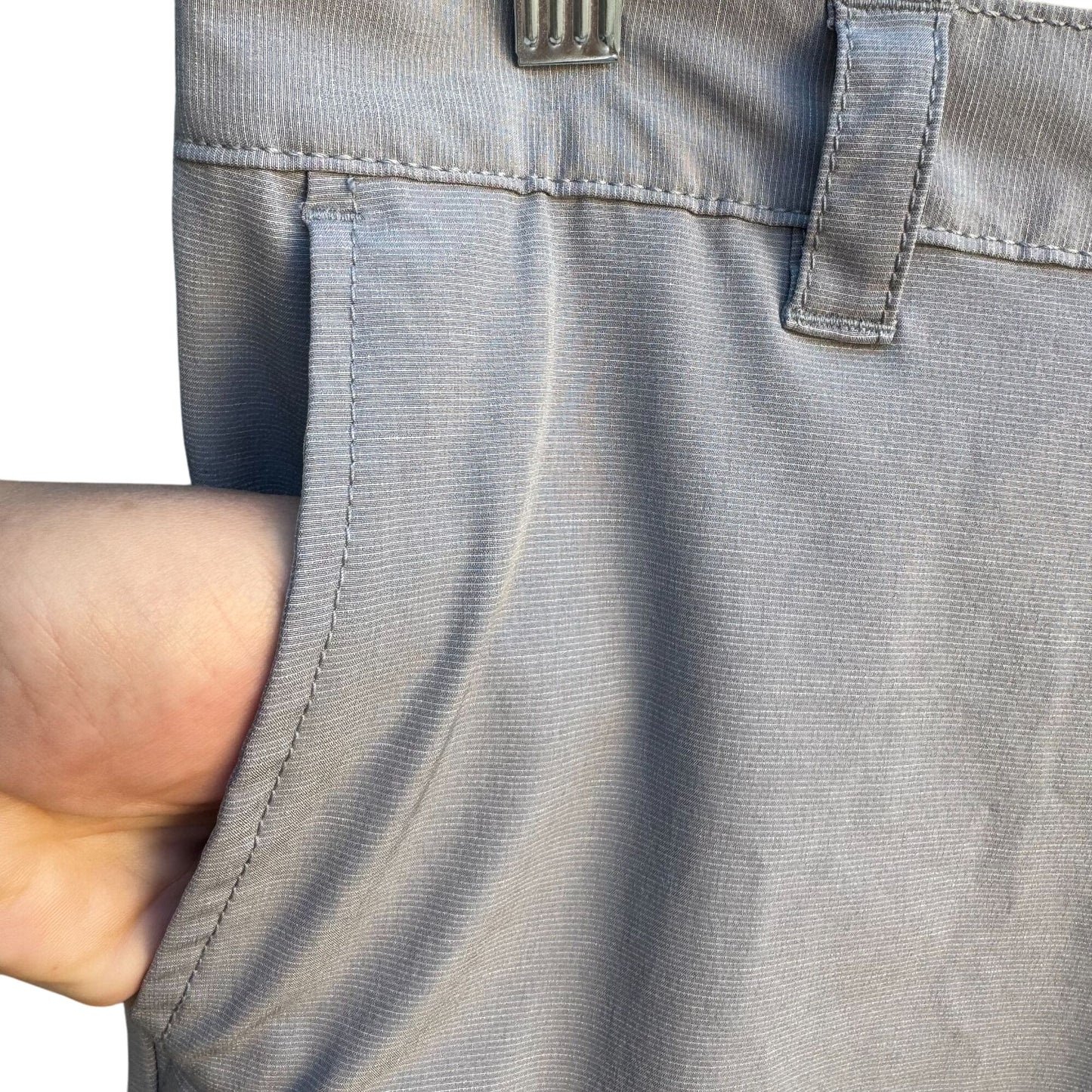 Banana Republic Mens Gray Stretch Relaxed Fit Lightweight Elastic Waist Short 38