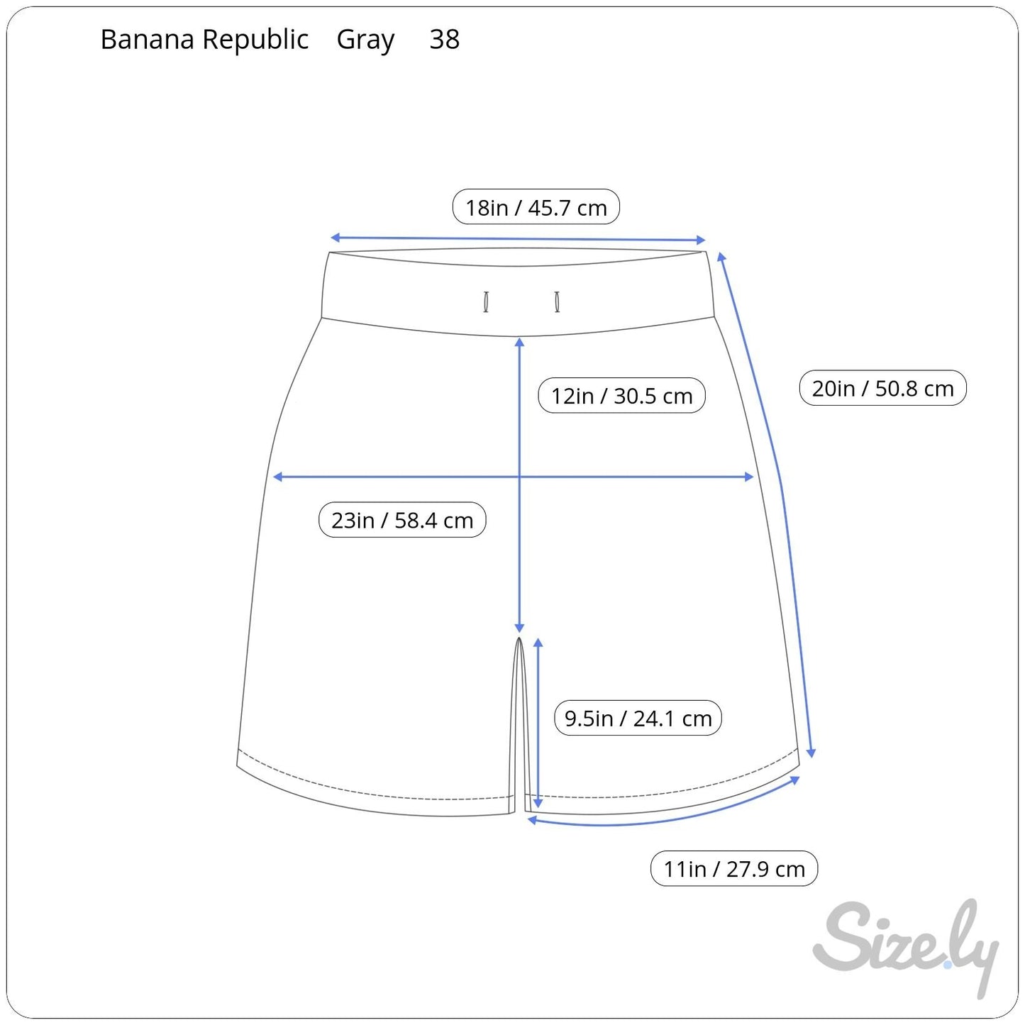 Banana Republic Mens Gray Stretch Relaxed Fit Lightweight Elastic Waist Short 38