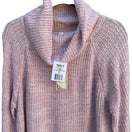 Switch Its Our Time Womens Pink Cowl Neck Waffle Knit Long Sleeve Tunic Sweater New XXL 2 image