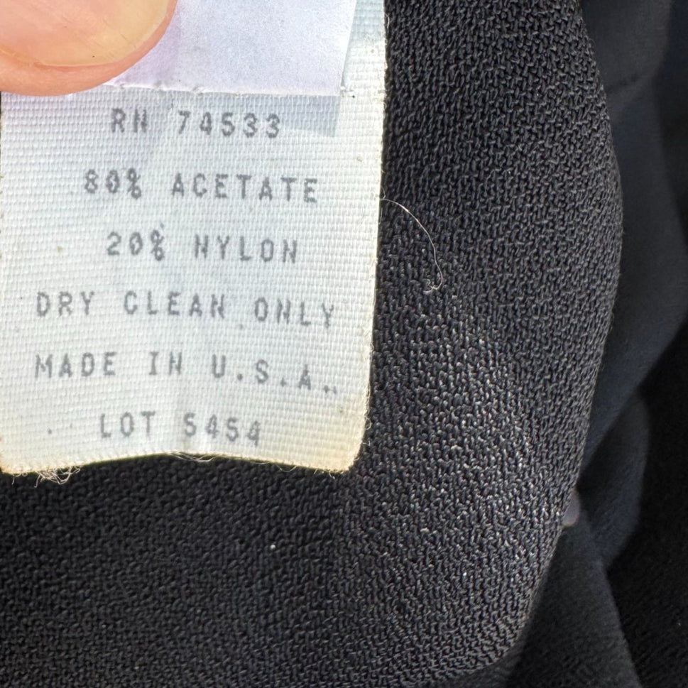 Jeffrey & Dara Vintage Black Rose Button Scoop Neck Wide Leg Jumpsuit New 20