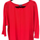 Switch Vince Camuto Red Dolman Sleeve Textured Crepe Blouse Back Pleat Small Flowy Chic 3 image