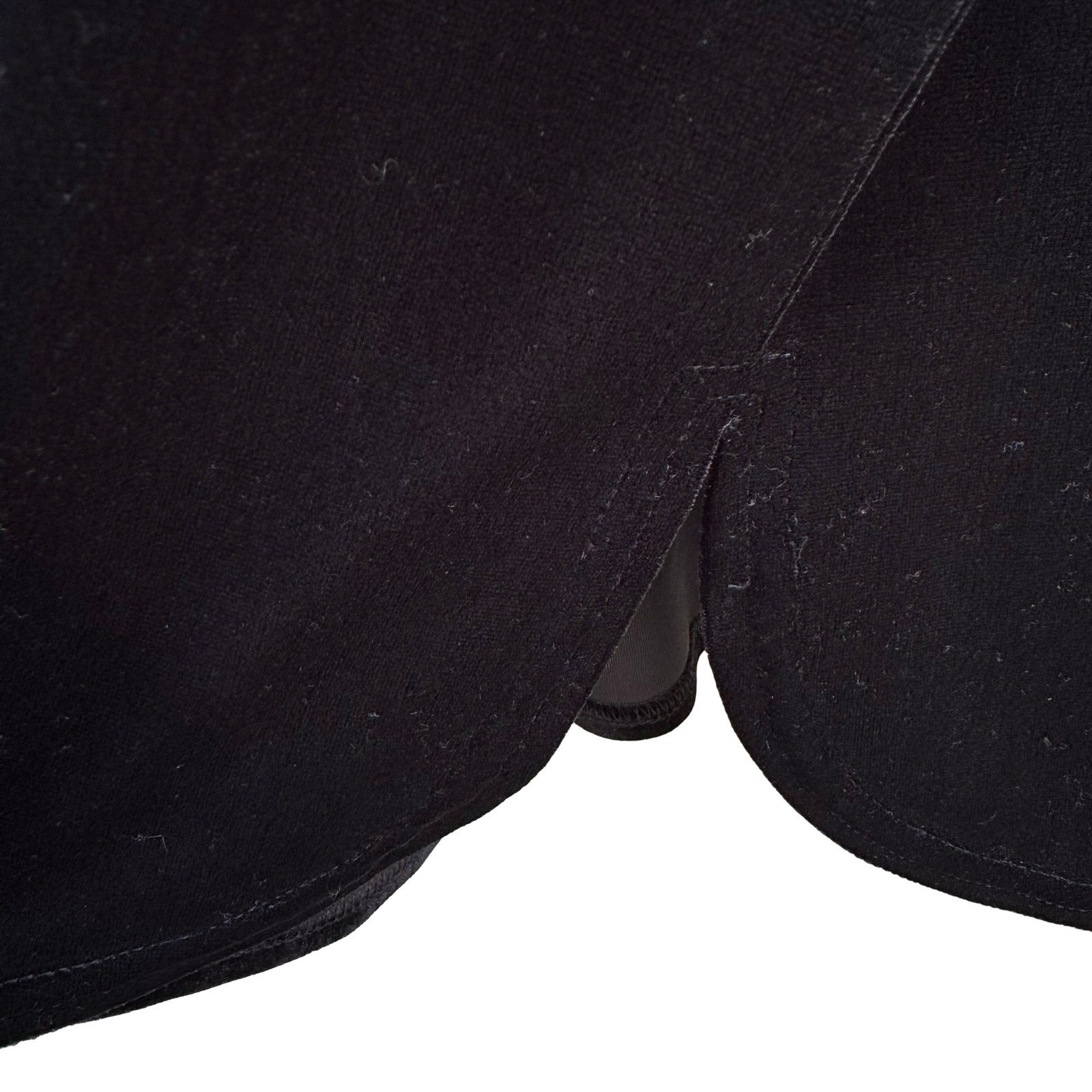 Coldwater Creek Womens Velvet Houndstooth Cowl Neck Top and Pants Set Black M