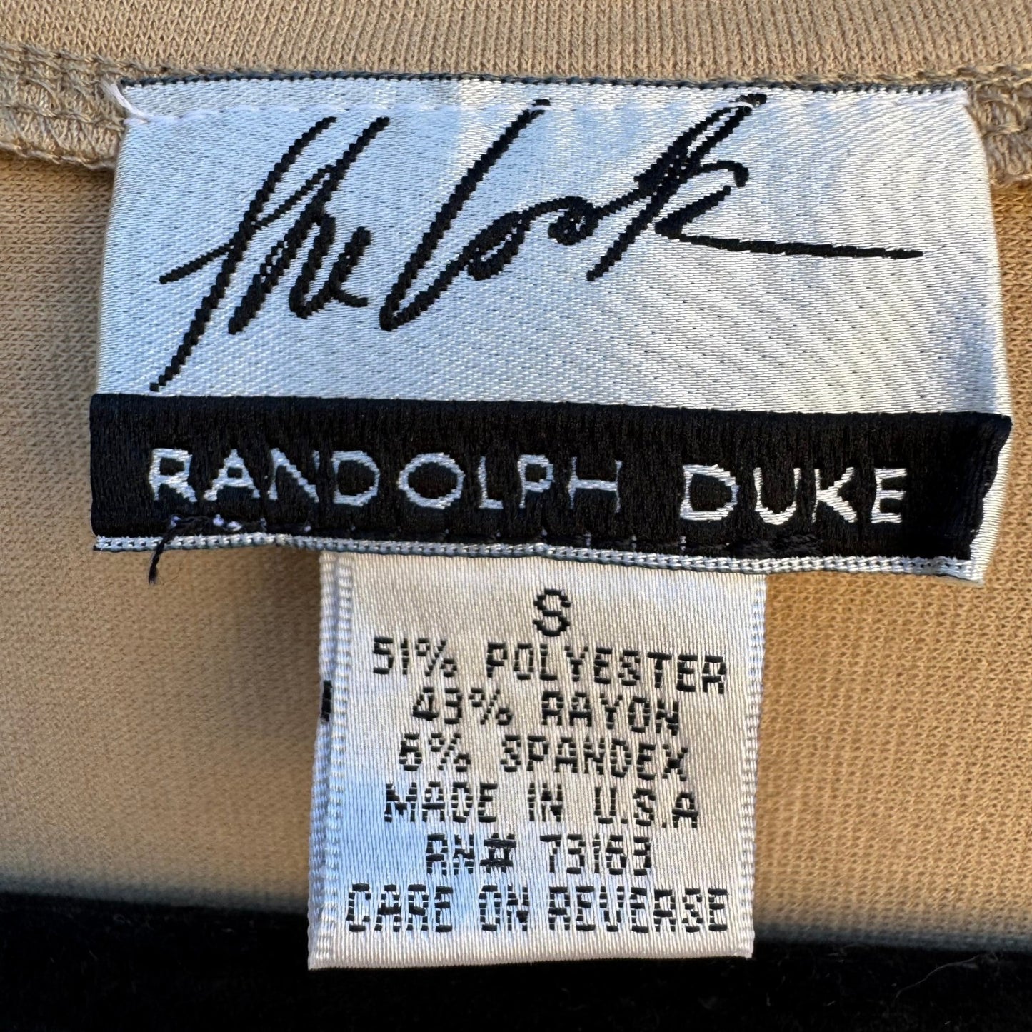 Randolph Duke Vintage Tan Beige Cropped Shrug Bolero Cardigan Long Sleeve Small