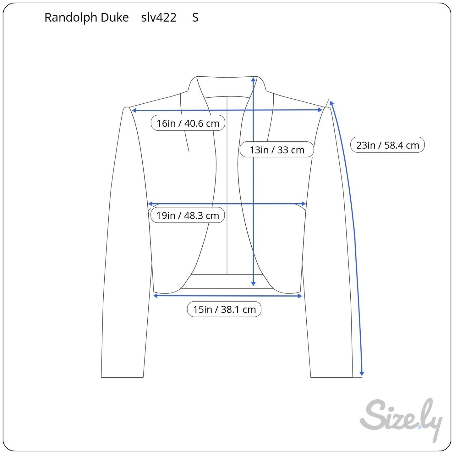 Randolph Duke Vintage Tan Beige Cropped Shrug Bolero Cardigan Long Sleeve Small