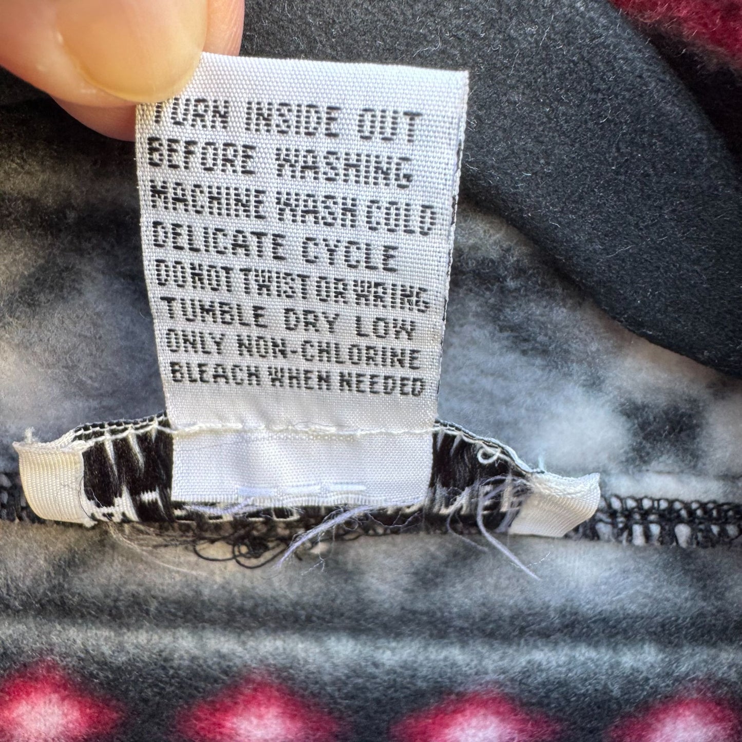 Alfred Dunner Womens Red Black Nordic Pattern Fair Isle Full Zip Fleece Jacket S