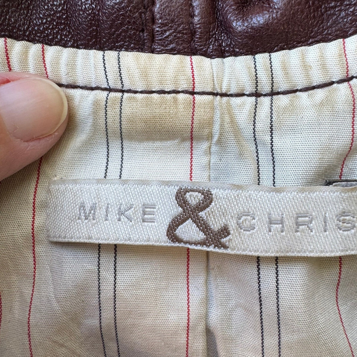 Mike & Chris Y2K Indie Sleaze Hooded Side Cut Out Leather Moto Biker Jacket S