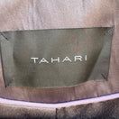Switch Tahari Minimalist Dark Academia Satin Finish Double Breasted Trench Coat Grey XS 2 image