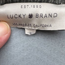 Switch Lucky Brand Nico Pullover April Moon Blue Knit Chiffon Layered Chevron Sweater 2 image