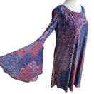 Switch RN Studio Ronni Nicole Boho Witchy Festival Paisley Bell Sleeve Shift Dress L 3 image