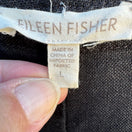 Switch Eileen Fisher Black Relaxed Linen Blend Cropped Pants With Hidden Side Zipper L 2 image