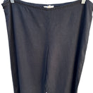 Switch Eileen Fisher Black Relaxed Linen Blend Cropped Pants With Hidden Side Zipper L 3 image