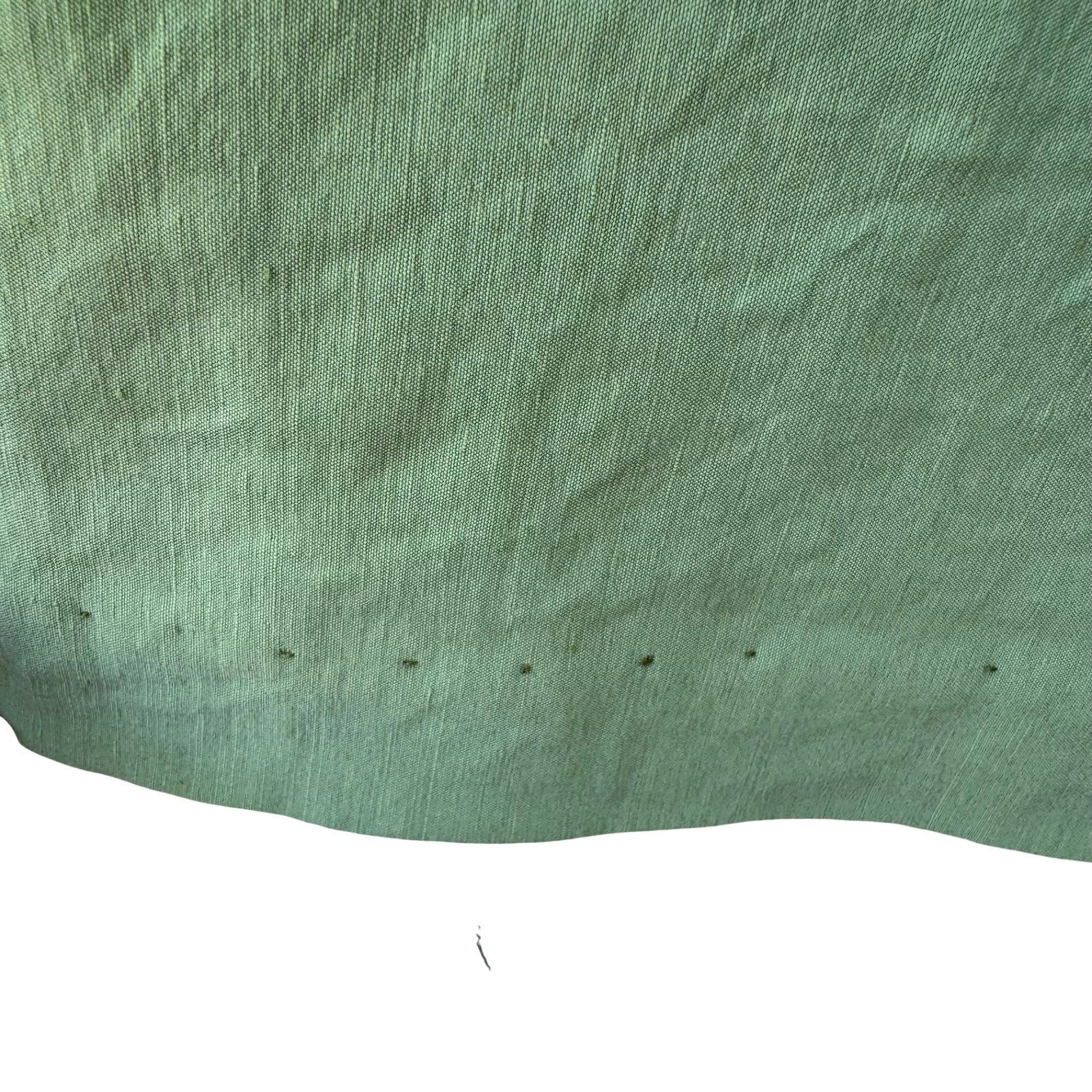 Vintage Italian Minimalist Coastal Linen Blend High Waisted Pencil Skirt Green 8