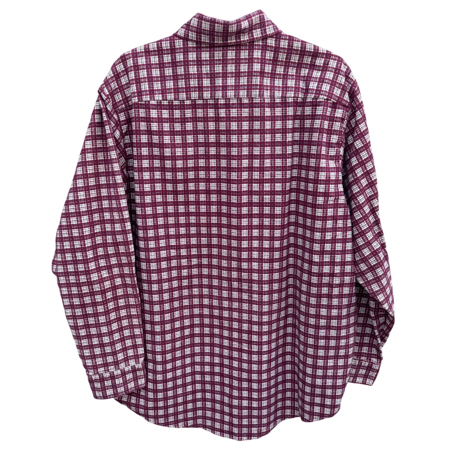 David Taylor Vintage Mens Red Plaid Button-Up Flannel Shirt L Workwear Outdoor