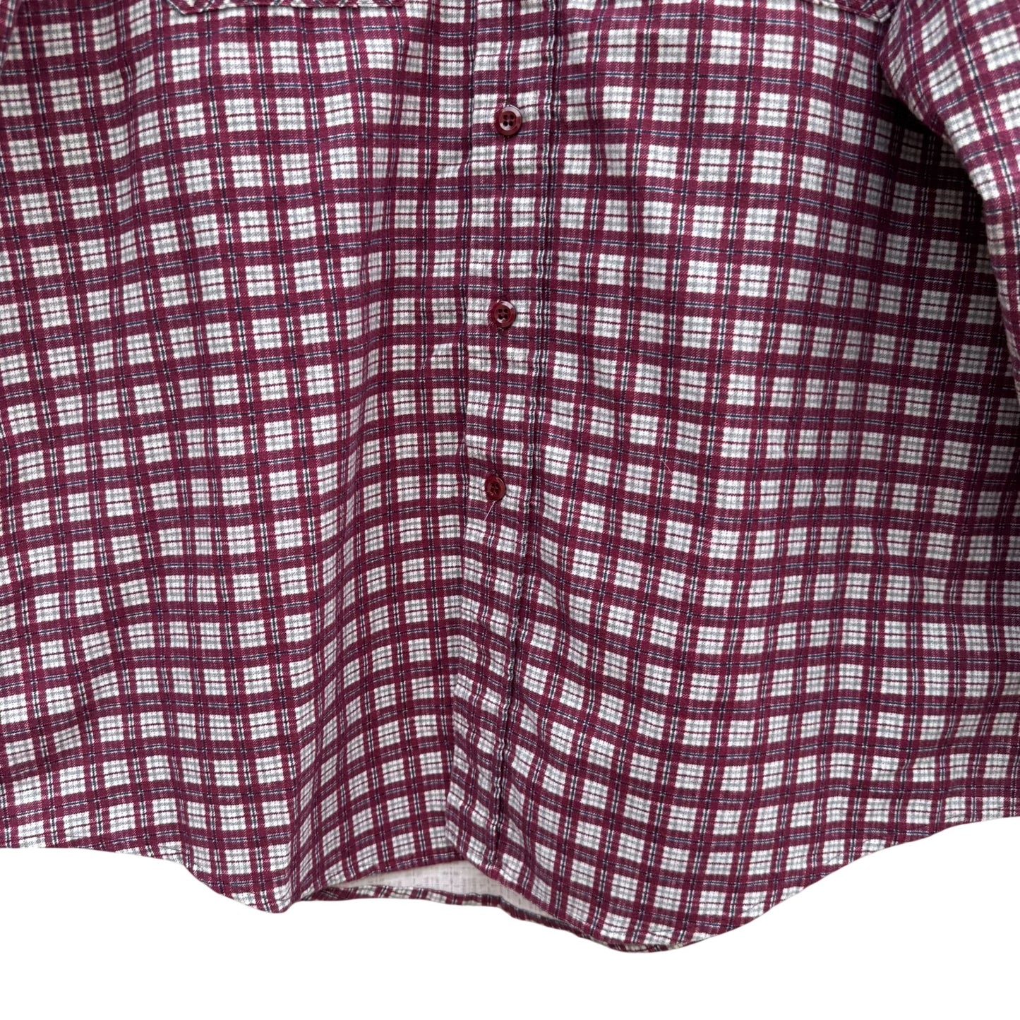 David Taylor Vintage Mens Red Plaid Button-Up Flannel Shirt L Workwear Outdoor