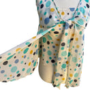 Switch VOVO Y2K Whimsygoth Festival Boho Polka Dot Halter Flyaway Tie Front Top M 3 image