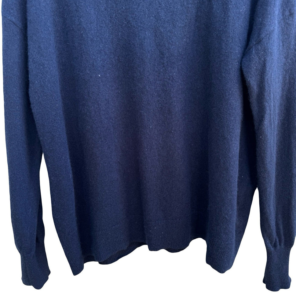 Nordstrom 100% Cashmere Quiet Luxury Minimalist Old Money Turtleneck Sweater XL