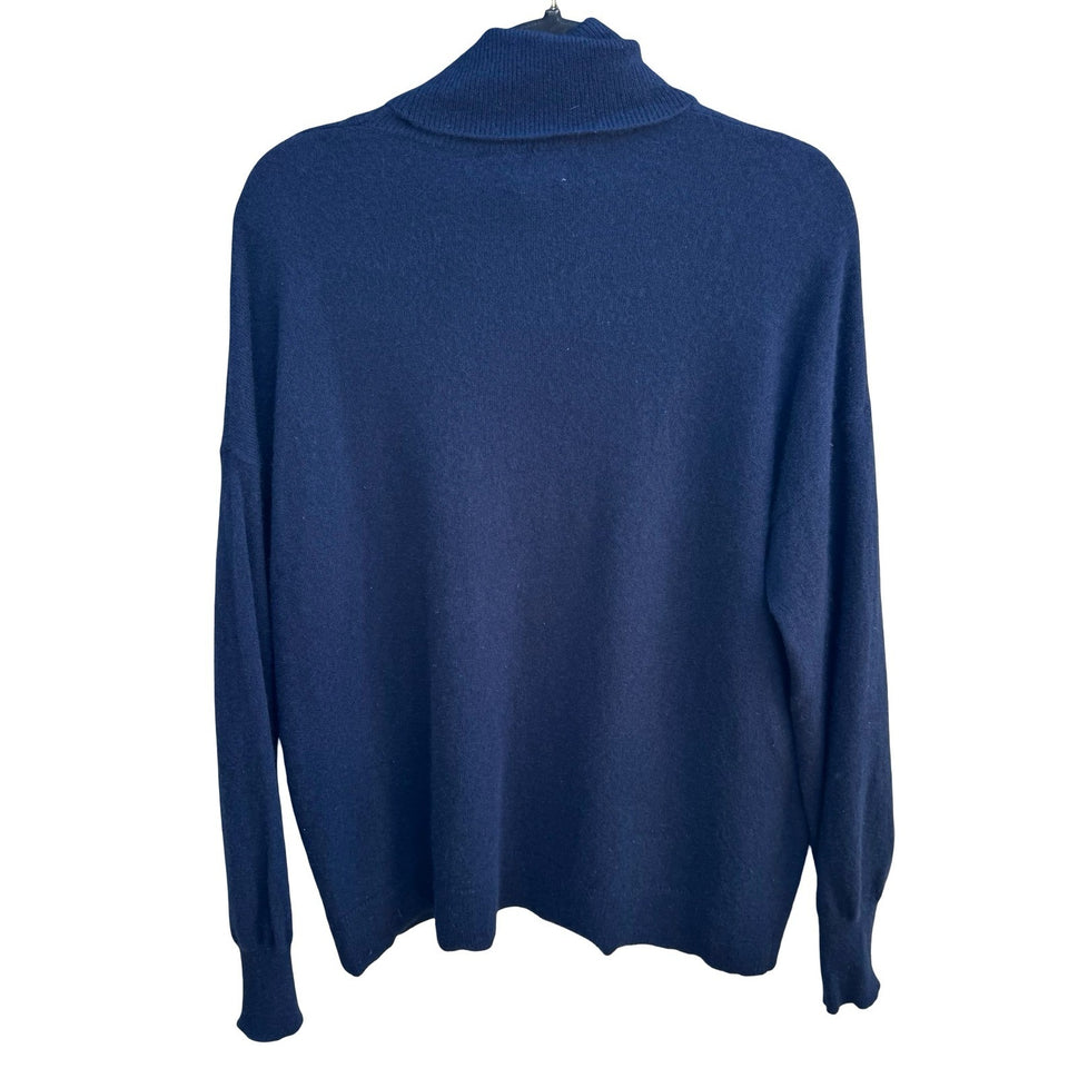 Nordstrom 100% Cashmere Quiet Luxury Minimalist Old Money Turtleneck Sweater XL