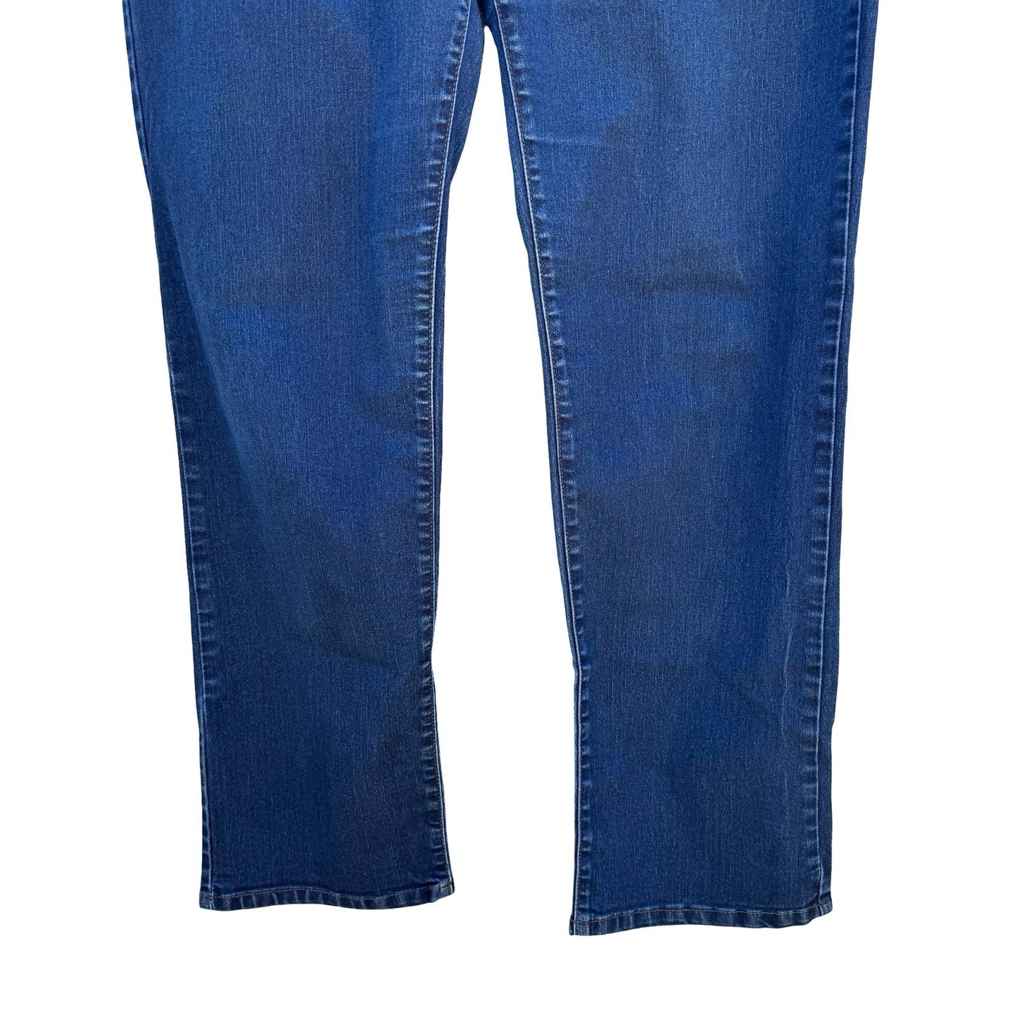 Calvin Klein Jeans Womens 14x32 Dark Wash Straight Leg Stretch Denim Blue Pants