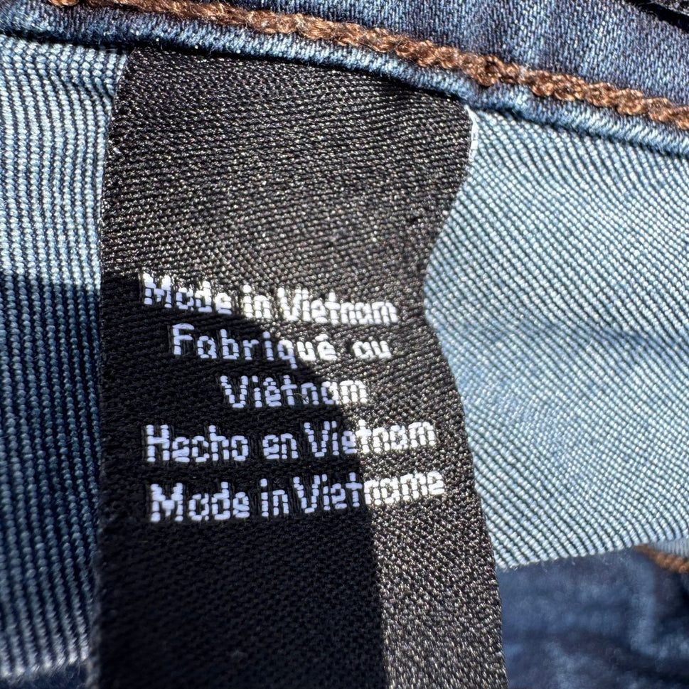 Calvin Klein Jeans Womens 14x32 Dark Wash Straight Leg Stretch Denim Blue Pants
