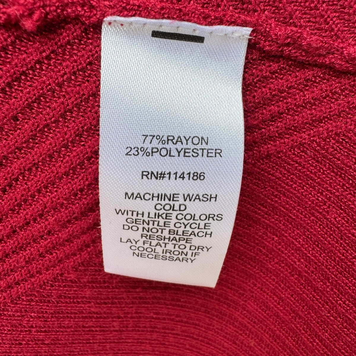 89th + Madison Dark Academia Minimalist Ribbed Open Front Cardigan Burgundy M