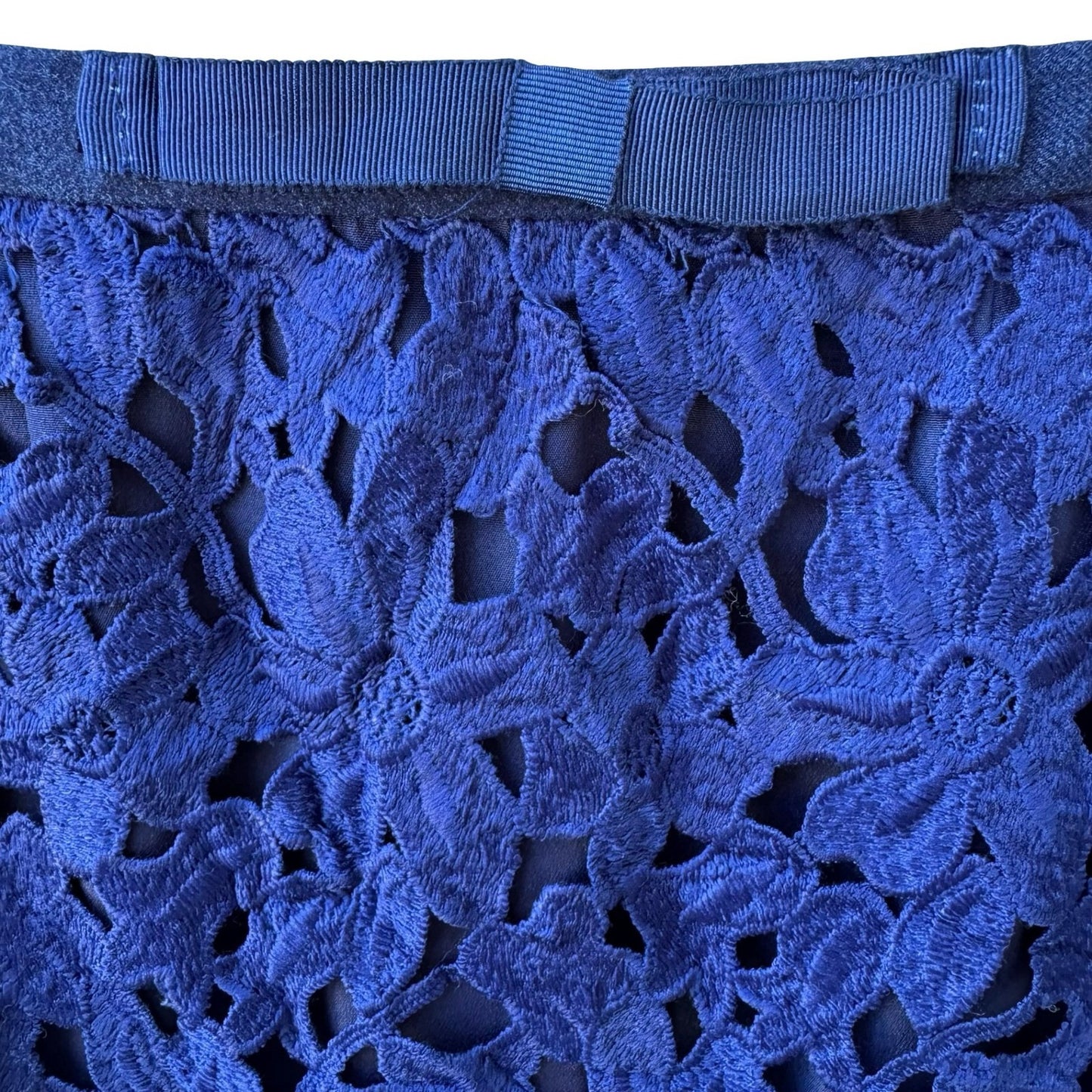 Darling London Coquette Feminine Floral Guipure Lace Bow Waist Mini Skirt S