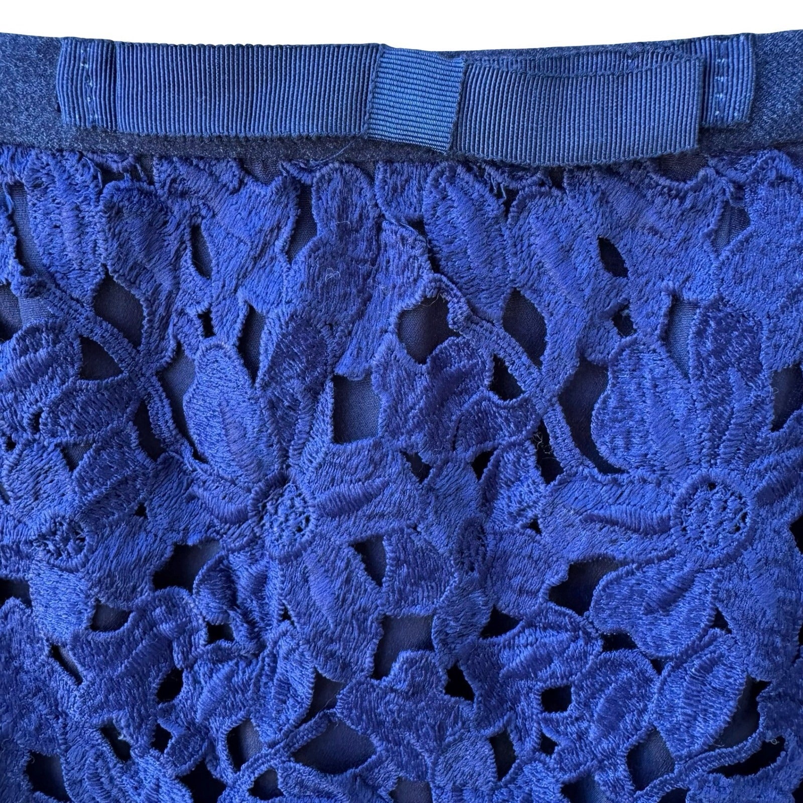Darling London Coquette Feminine Floral Guipure Lace Bow Waist Mini Skirt S
