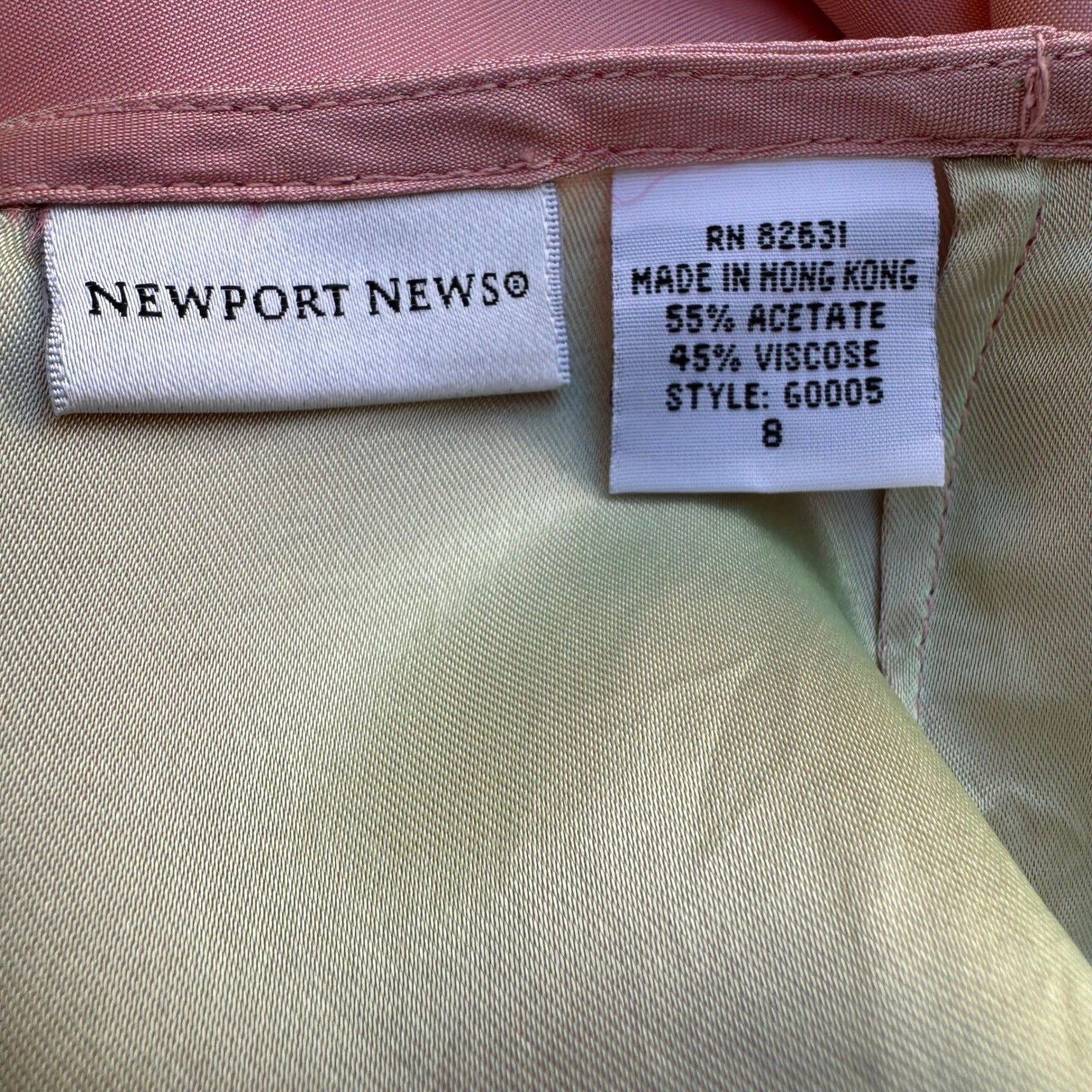 Newport News Vintage Y2K 90s Iridescent Pink Coquette Gathered Hem Maxi Skirt 8