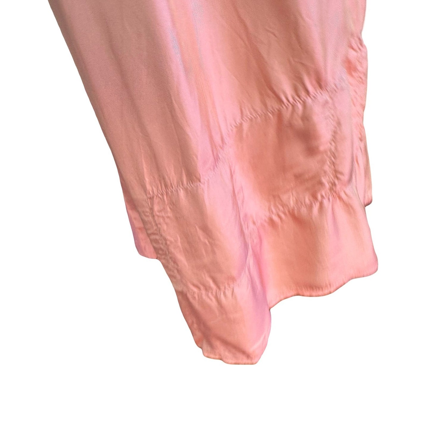 Newport News Vintage Y2K 90s Iridescent Pink Coquette Gathered Hem Maxi Skirt 8