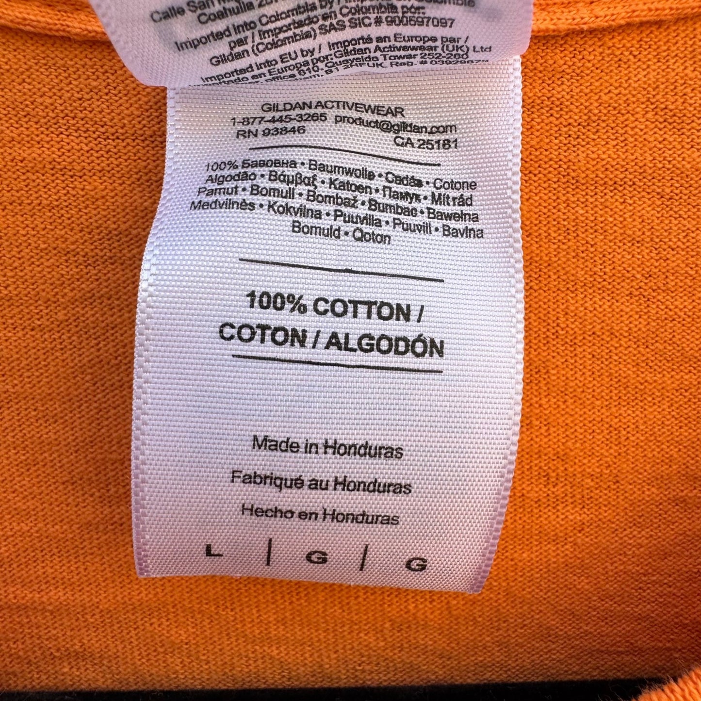 Gildan Ultra Cotton Orange Valley View Casino San Diego Graphic T-Shirt Mens L