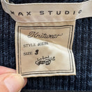 Switch Max Studio Knitwear Womens Blue Button-Up Marled Knit V Neck Cardigan Sweater XL 2 image