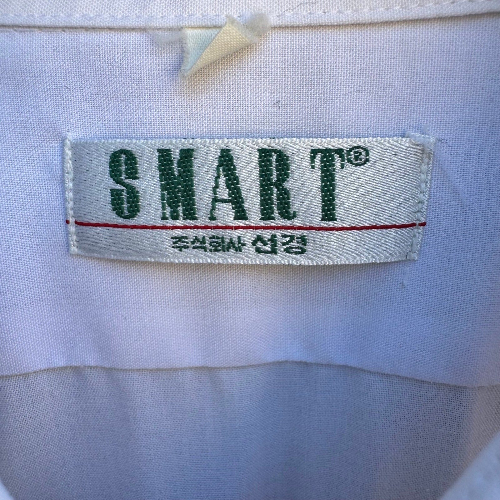 Smart Vintage 80s Minimalist Summer Coastal Utility Work Shirt White Mens m