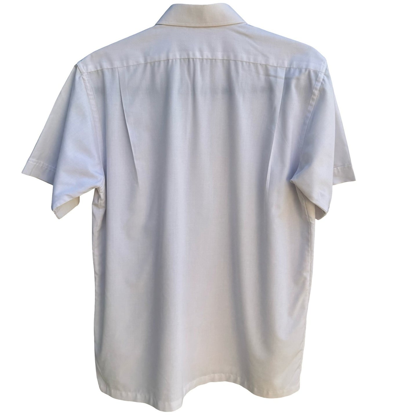 Smart Vintage 80s Minimalist Summer Coastal Utility Work Shirt White Mens m