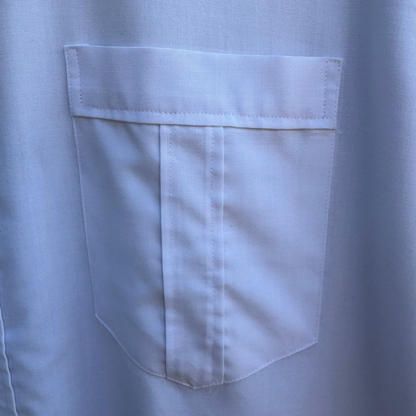 Smart Vintage 80s Minimalist Summer Coastal Utility Work Shirt White Mens m