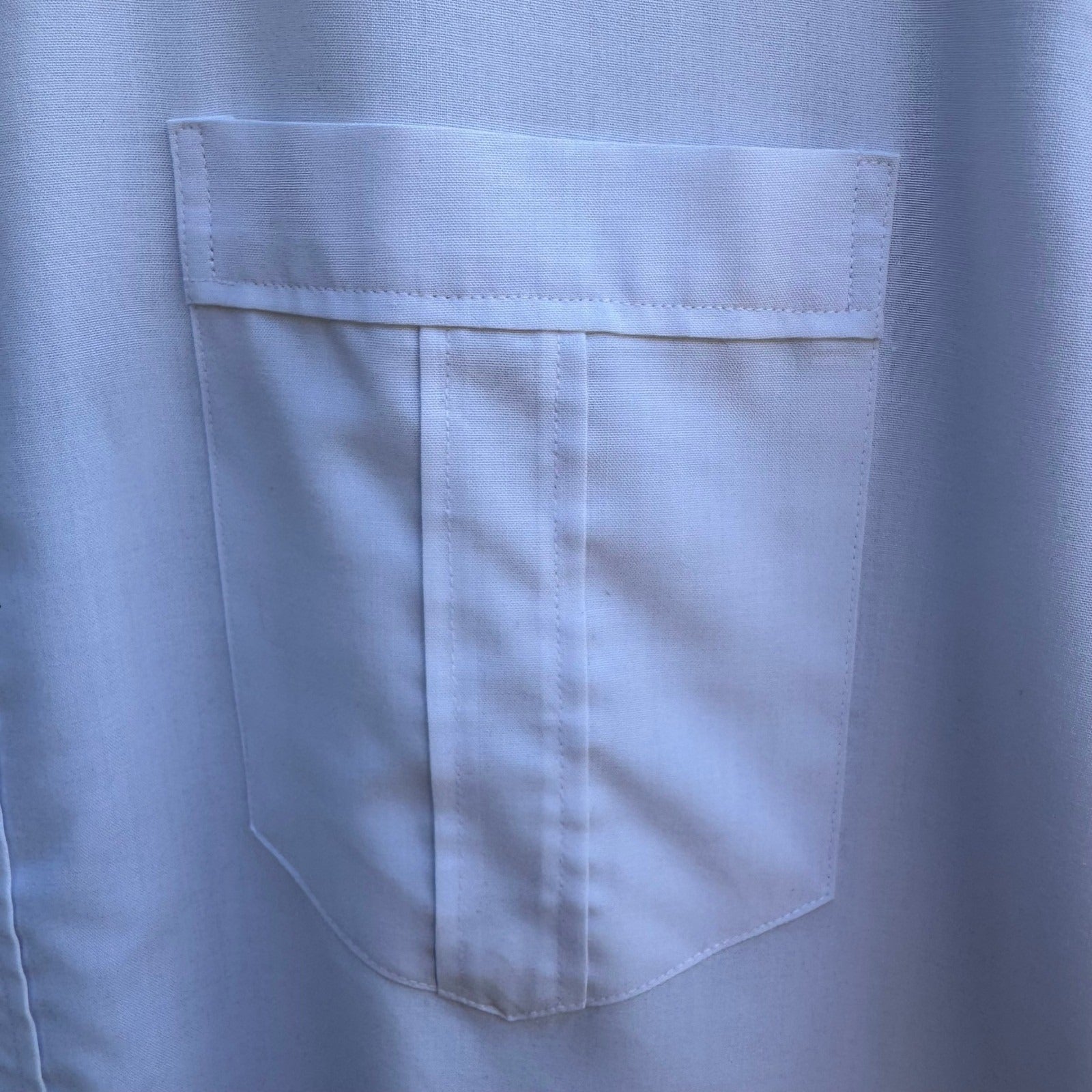 Smart Vintage 80s Minimalist Summer Coastal Utility Work Shirt White Mens m
