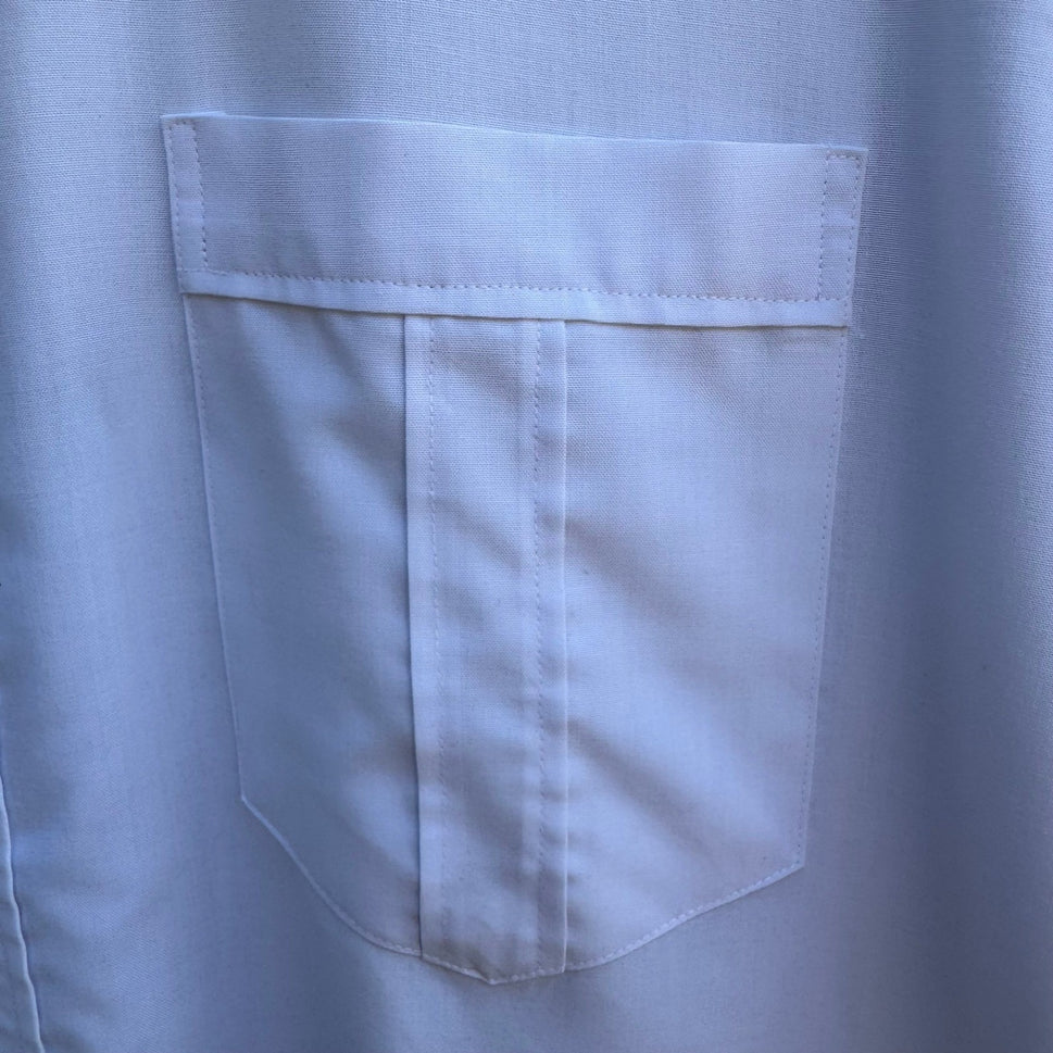 Smart Vintage 80s Minimalist Summer Coastal Utility Work Shirt White Mens m